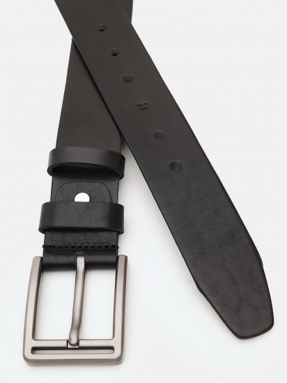 Ремень Borsa Leather модель V1125DPL02-black — фото - INTERTOP