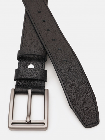 Ремень Borsa Leather модель V1125DPL03-black — фото - INTERTOP