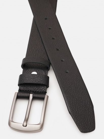 Ремень Borsa Leather модель V1125DPL04-black — фото - INTERTOP