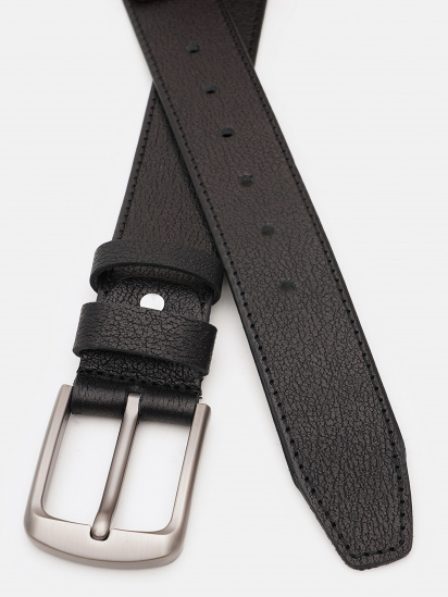 Ремень Borsa Leather модель V1125DPL05-black — фото - INTERTOP