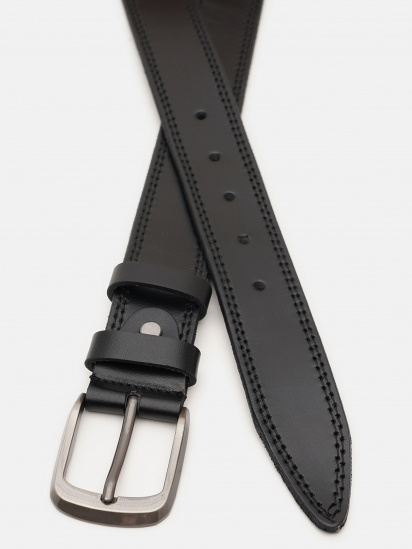Ремень Borsa Leather модель V1125FX02-black — фото - INTERTOP