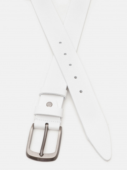 Ремінь Borsa Leather модель V1125FX06-white — фото - INTERTOP