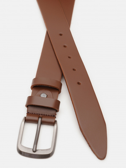 Ремень Borsa Leather модель V1125FX07-brown — фото - INTERTOP