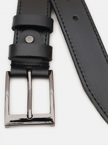 Ремень Borsa Leather модель V1125FX09-black — фото - INTERTOP