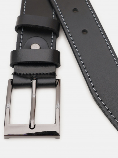 Ремень Borsa Leather модель V1125FX10-black — фото - INTERTOP