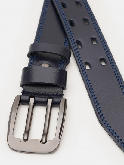 Ремень Borsa Leather модель V1125FX23-navy — фото - INTERTOP