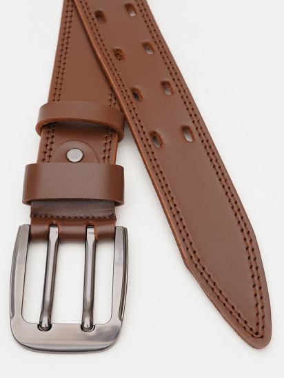 Ремень Borsa Leather модель V1125FX24-brown — фото - INTERTOP