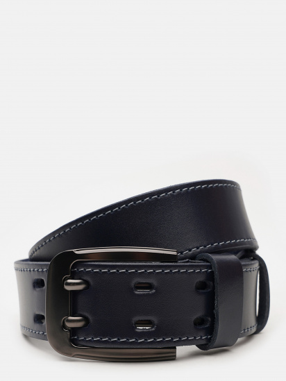 Ремень Borsa Leather модель V1125FX26-navy — фото - INTERTOP