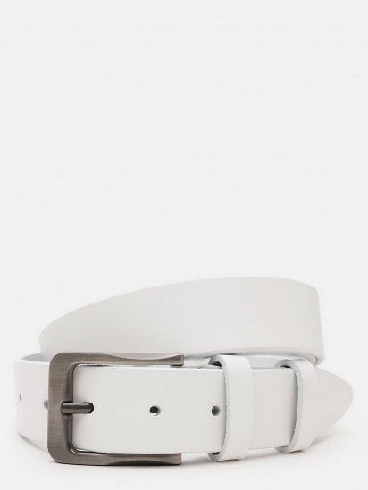Ремень Borsa Leather модель V1125FX43-white — фото - INTERTOP