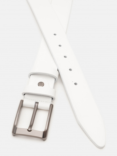 Ремень Borsa Leather модель V1125FX49-white — фото - INTERTOP