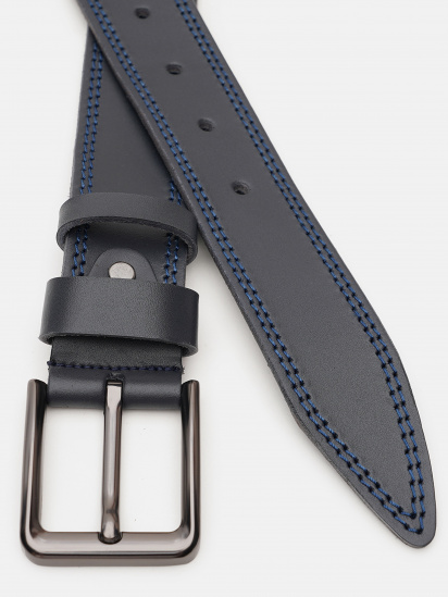 Ремень Borsa Leather модель V1125FX56-navy — фото - INTERTOP