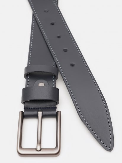 Ремень Borsa Leather модель V1125FX57-navy — фото - INTERTOP