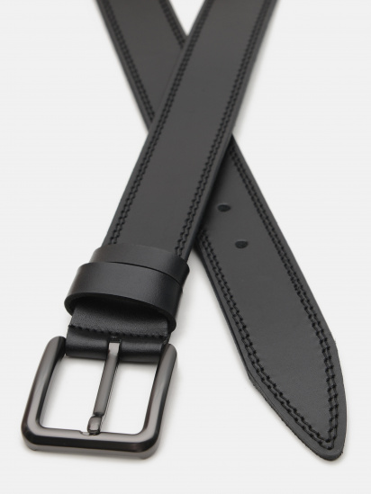 Ремень Borsa Leather модель V1125GX01-black — фото - INTERTOP