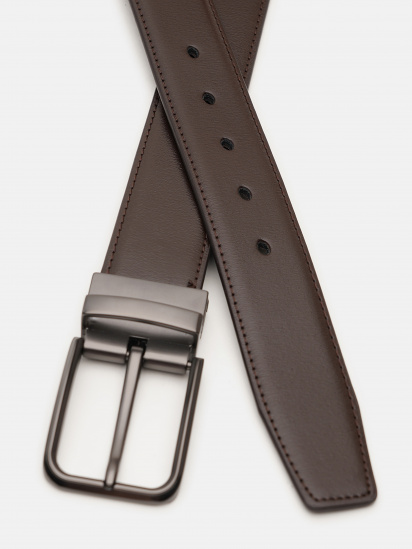 Ремень Borsa Leather модель V1DKX01-brown — фото - INTERTOP