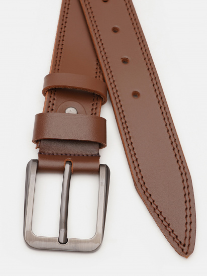 Ремень Borsa Leather модель V1FX30-brown — фото - INTERTOP