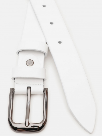 Ремень Borsa Leather модель V1FX34-white — фото - INTERTOP