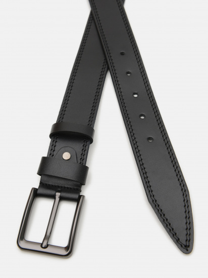 Ремень Borsa Leather модель V1GX08-black — фото - INTERTOP