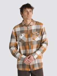 Коричневый - Рубашка Vans Box Flannel Classic