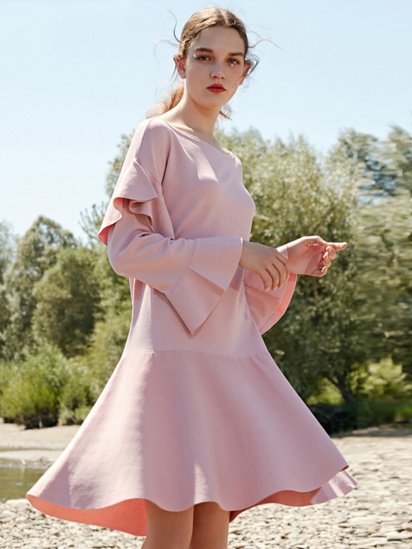 Платье миди Vero Moda модель 317346528C16_с.рожевий — фото - INTERTOP