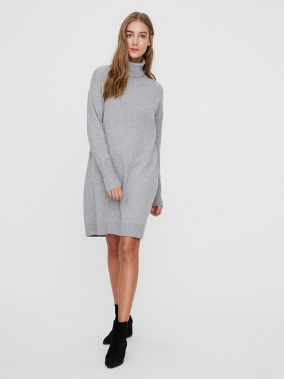 Платье мини Vero Moda модель 10199744_Light Grey Melange — фото 4 - INTERTOP