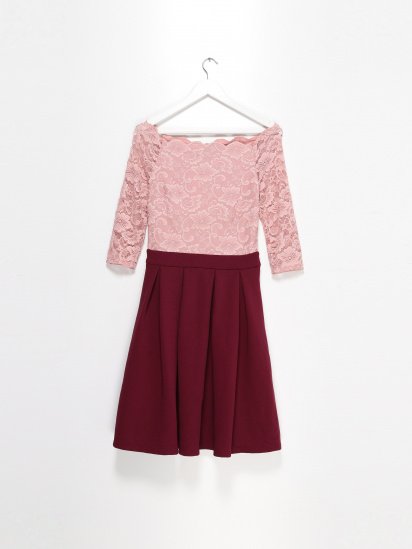 Платье миди Vero Moda модель 316161011111_с.рожевий з фіолетовим — фото - INTERTOP