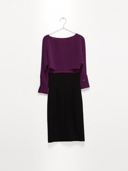 Платье миди Vero Moda модель 31637C507092_фіолетовий з чорним — фото - INTERTOP