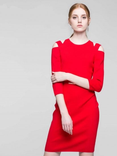 Платье миди Vero Moda модель 316446506074_червоний — фото - INTERTOP
