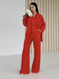 Красный - Деловой костюм Jadone Fashion