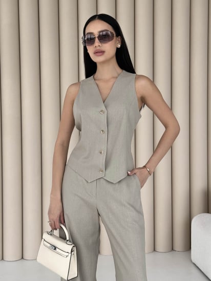 Діловий костюм Jadone Fashion модель Vest_bej — фото 5 - INTERTOP