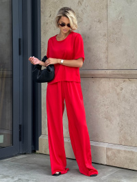 Червоний - Штани палаццо Jadone Fashion