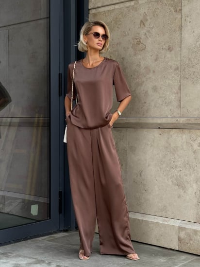 Штани палаццо Jadone Fashion модель Vir_mokko — фото 5 - INTERTOP