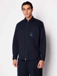 Темно-синій - Куртка-сорочка Armani Exchange Milano Edition