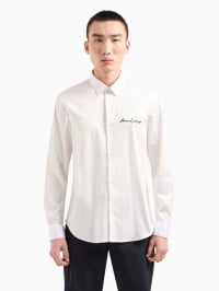 Белый - Рубашка Armani Exchange Essential