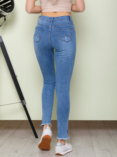 Скинни джинсы ISSA Plus модель WN20-113_синий — фото 3 - INTERTOP