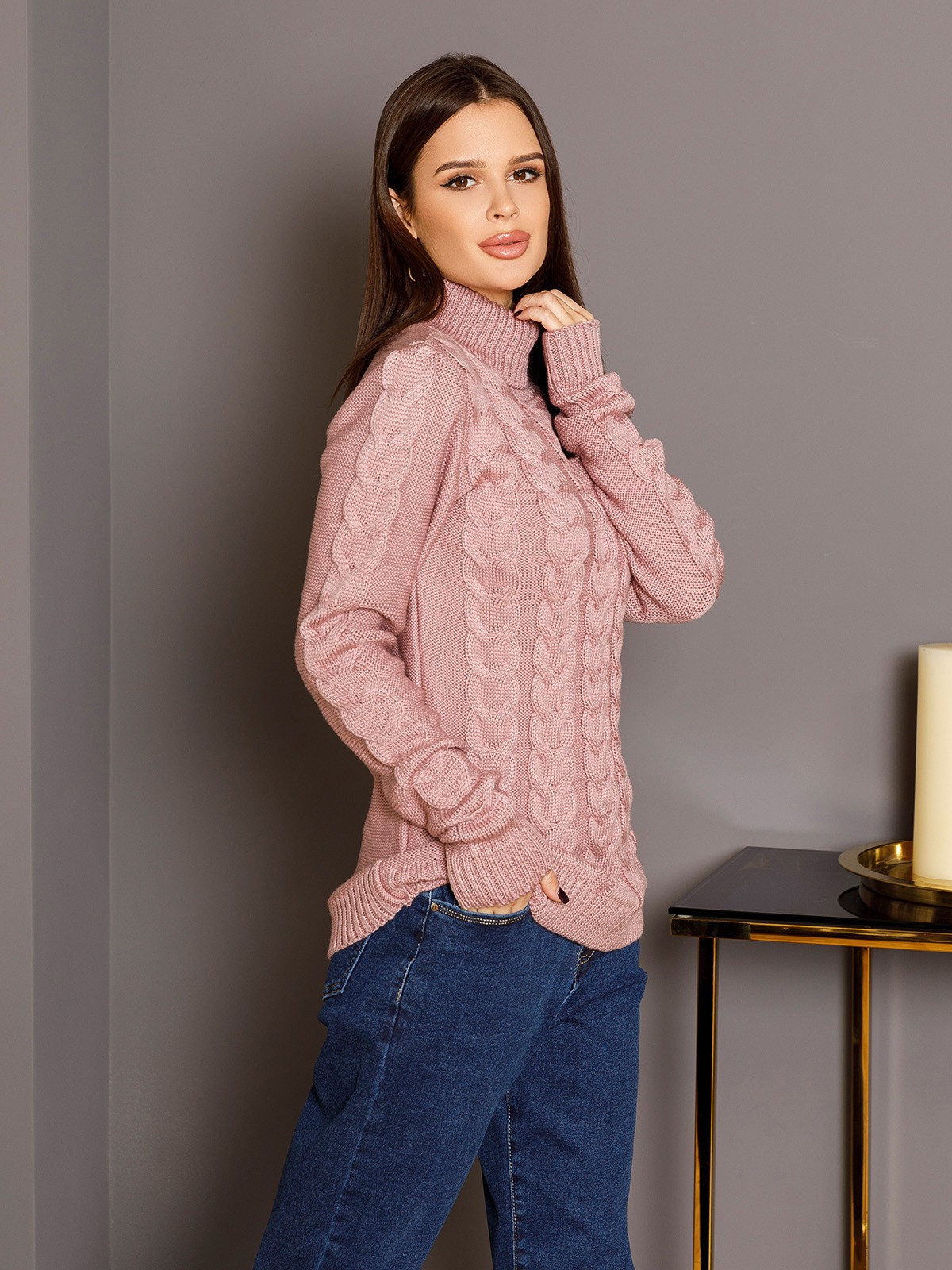 

ISSA Plus Свитер (WN20-206_pink) Женское, цвет - Розовый, материал - без подкладки