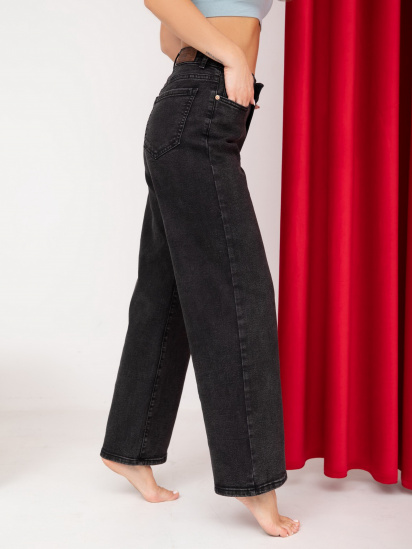 Широкие джинсы ISSA Plus модель WN20-233_black — фото 3 - INTERTOP