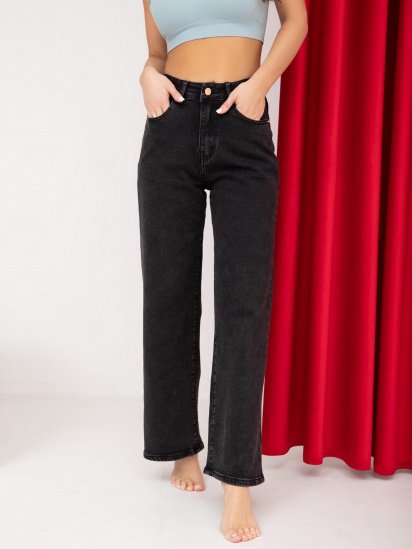 Широкі джинси ISSA Plus модель WN20-233_black — фото - INTERTOP