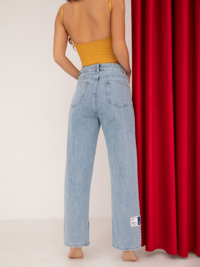 Широкие джинсы ISSA Plus модель WN20-240_blue — фото 5 - INTERTOP