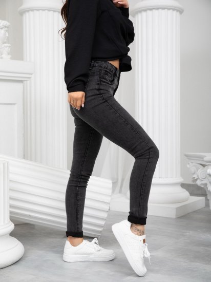 Скинни джинсы ISSA Plus модель WN20-243_grey — фото 4 - INTERTOP