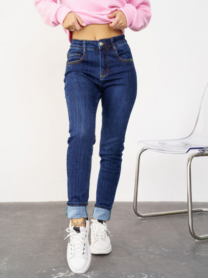 Зауженные джинсы ISSA Plus модель WN20-310_blue — фото - INTERTOP