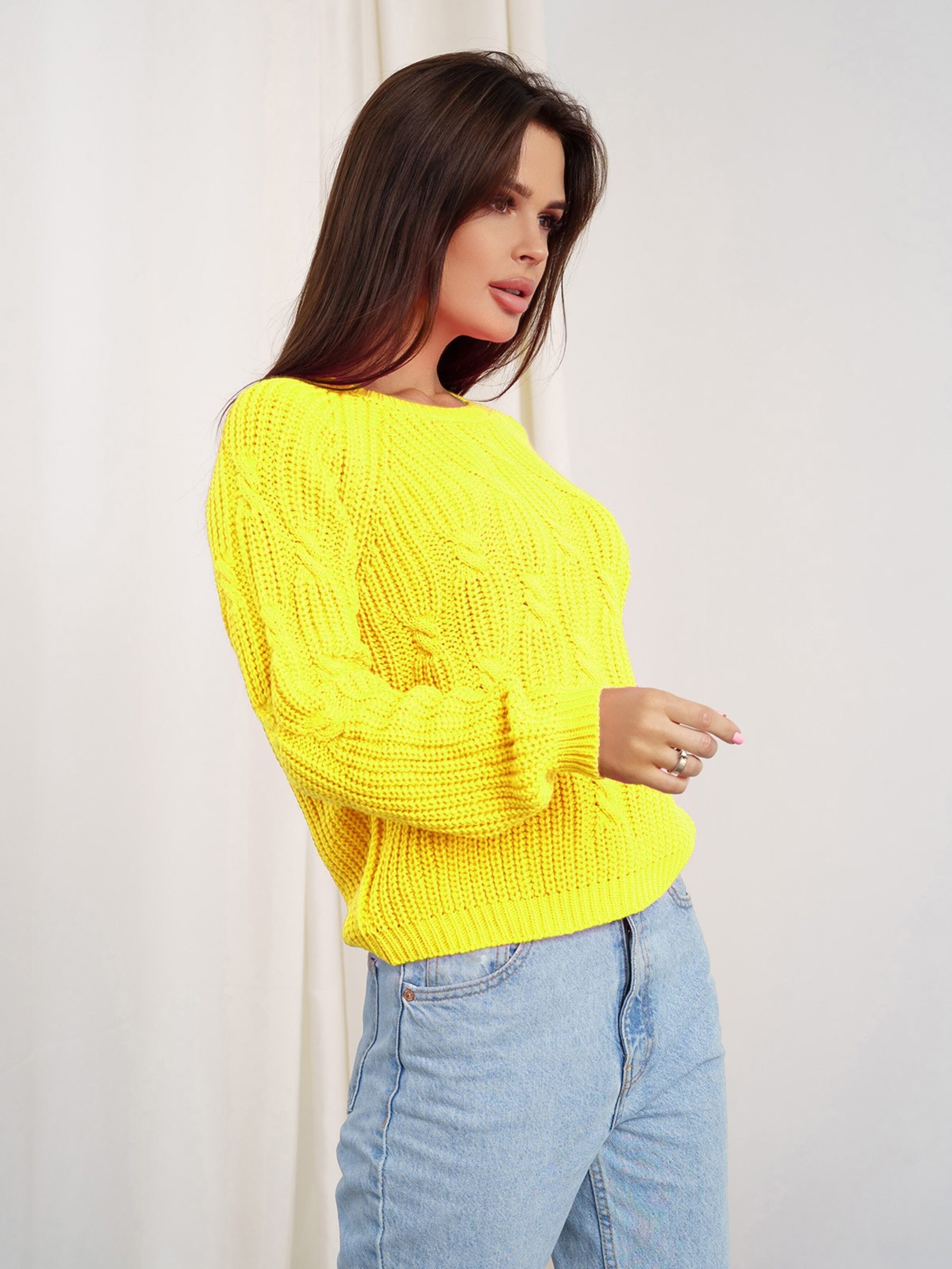 

ISSA Plus Джемпер (WN20-336_yellow) Женское, цвет - Жёлтый, материал - без подкладки