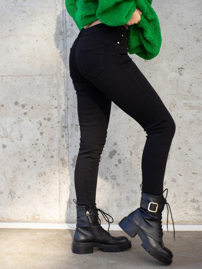 Скіні джинси ISSA Plus модель WN20-358_black — фото - INTERTOP
