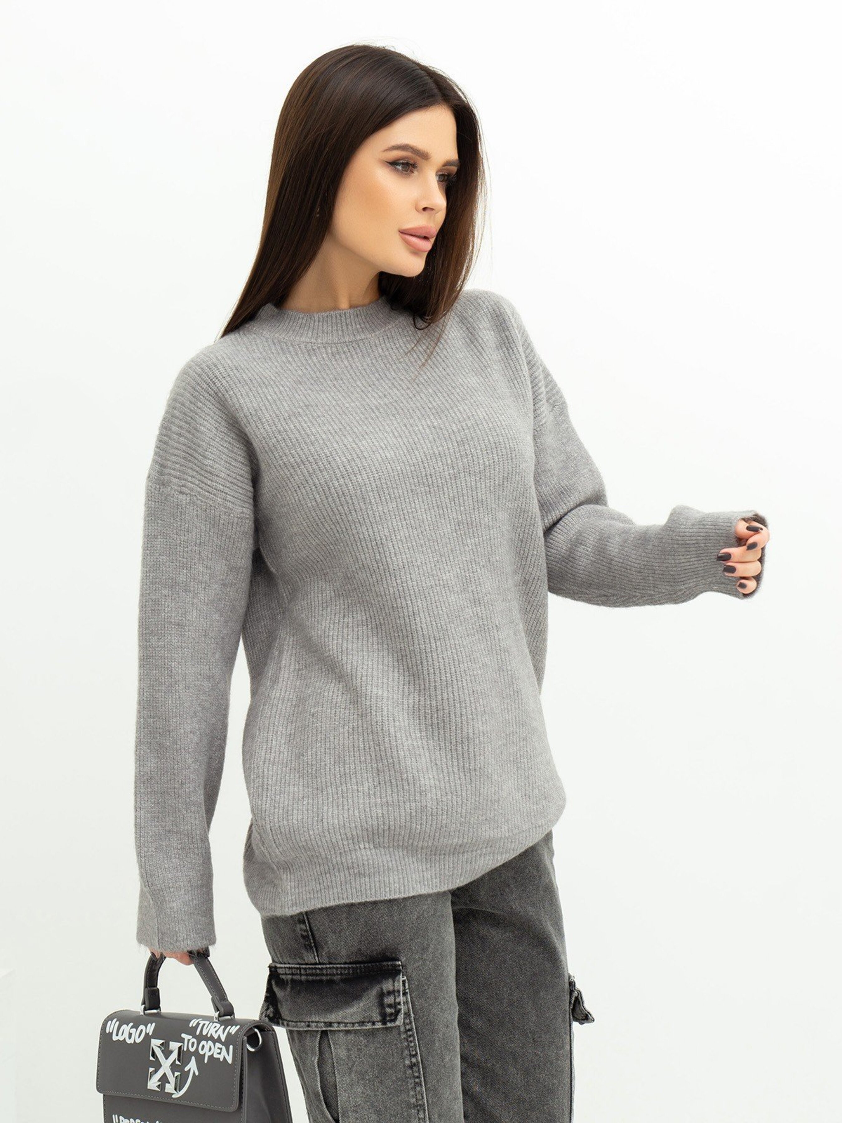 

ISSA Plus Свитер (WN20-370_grey) Женское, цвет - Серый, материал - без подкладки