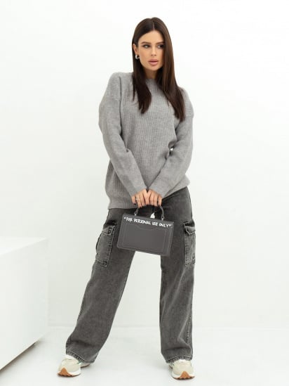 Свитер ISSA Plus модель WN20-370_grey — фото 4 - INTERTOP