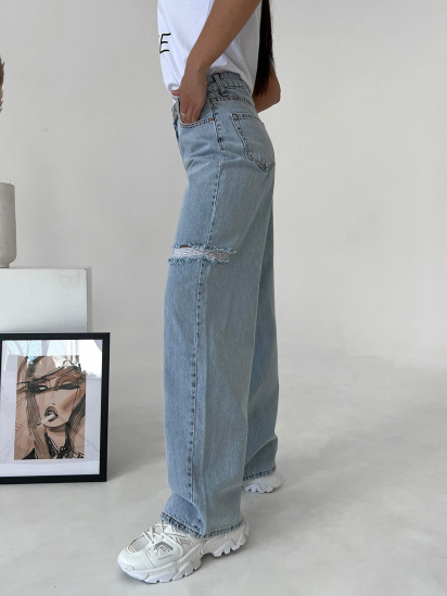 Широкі джинси ISSA Plus модель WN20-404_blue — фото - INTERTOP