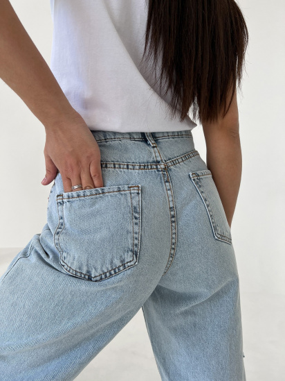 Широкие джинсы ISSA Plus модель WN20-404_blue — фото 4 - INTERTOP