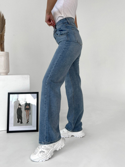 Широкі джинси ISSA Plus модель WN20-406_blue — фото - INTERTOP