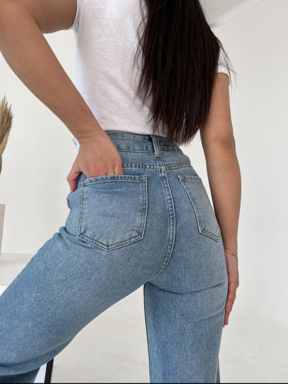 Широкие джинсы ISSA Plus модель WN20-406_blue — фото 4 - INTERTOP