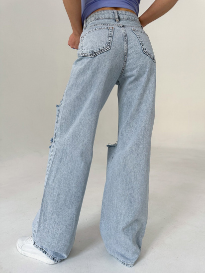 Расклешенные джинсы ISSA Plus модель WN20-411_blue — фото 3 - INTERTOP
