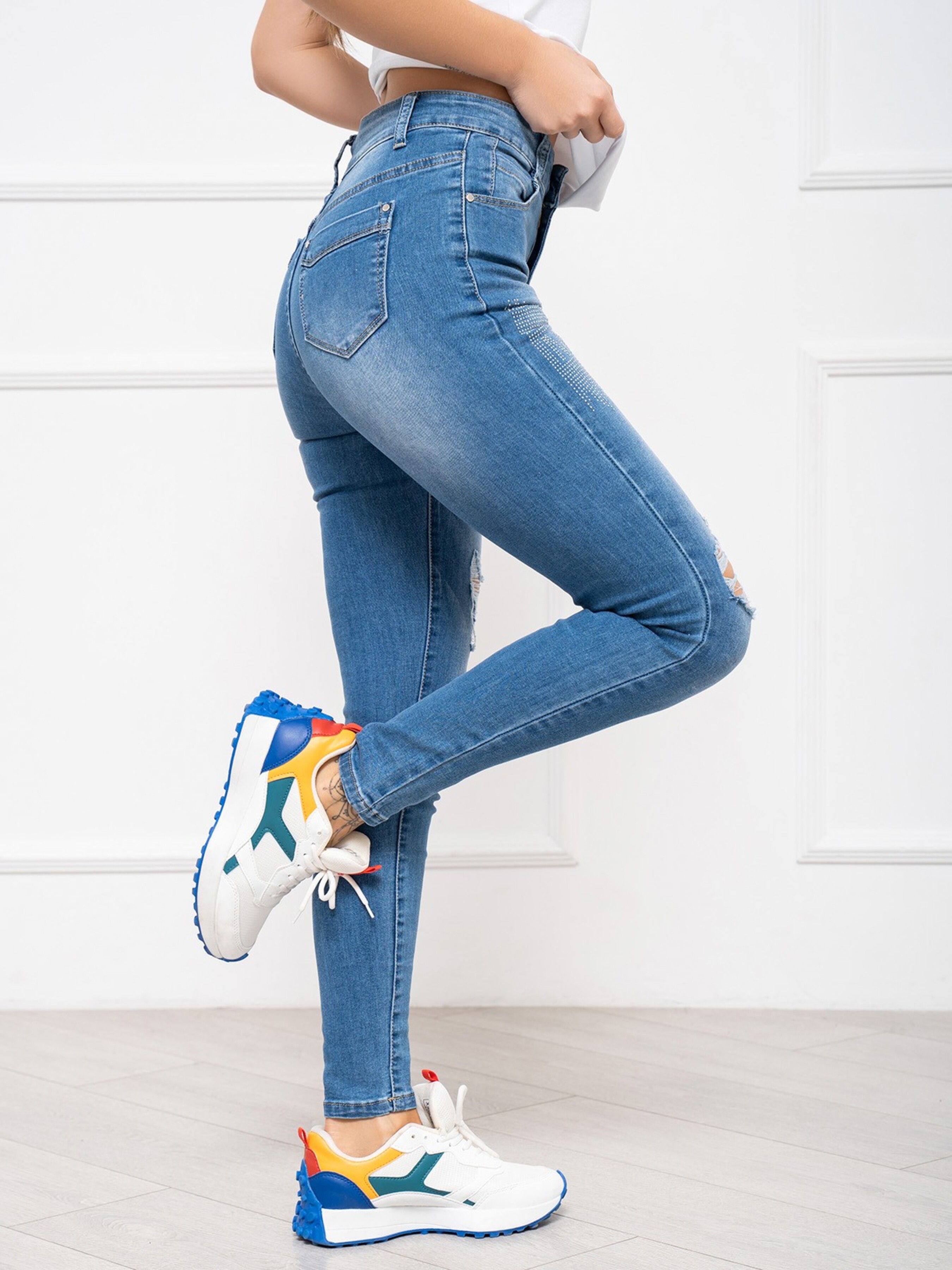 

ISSA Plus Скинни джинсы (WN20-485_blue) Женское, цвет - Синий, материал - Без подкладки